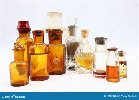 Antique Medicine Bottles 1800s Victorian Era Stock Photo Image Of