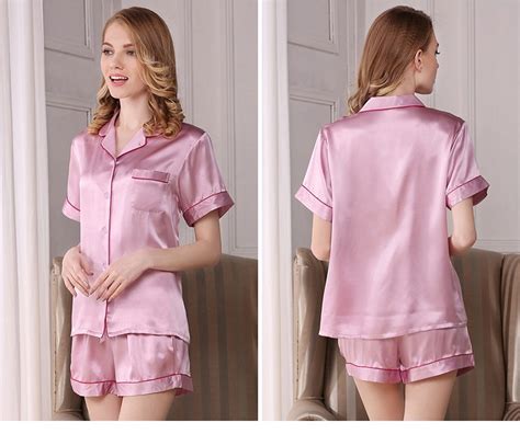 Silk Satin Pajamas Shirt And Pant Pj Set Buy Pajama Product On