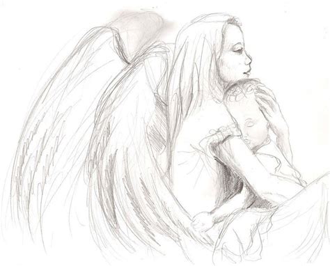 Some Guardian Angel Sketches Angel Sketch Angel Drawing Sketches