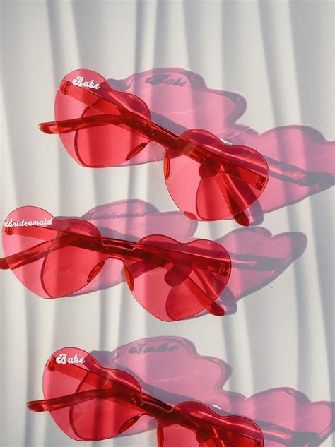 heart shape heart sunglasses retro vintage boho translucent etsy bachelorette party