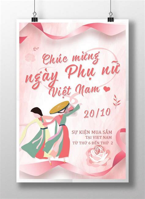 Mẫu Poster Của Phụ Nữ Việt Nam Ngày Mới Với Thiết Kế Chuyên Nghiệp