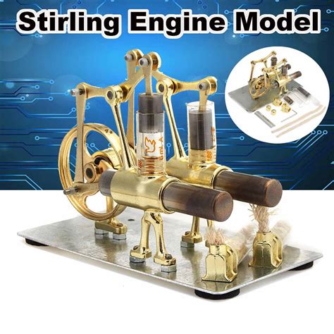 2019 New Double Cylinder Stirling Engine Motor Model Science Experiment