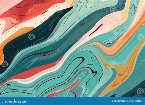 Understated And Modern Abstract Artwork Stock Illustration