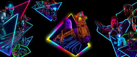 Neon Marvel Wallpaper Avengers Neon Wallpapers Wallpaper Cave