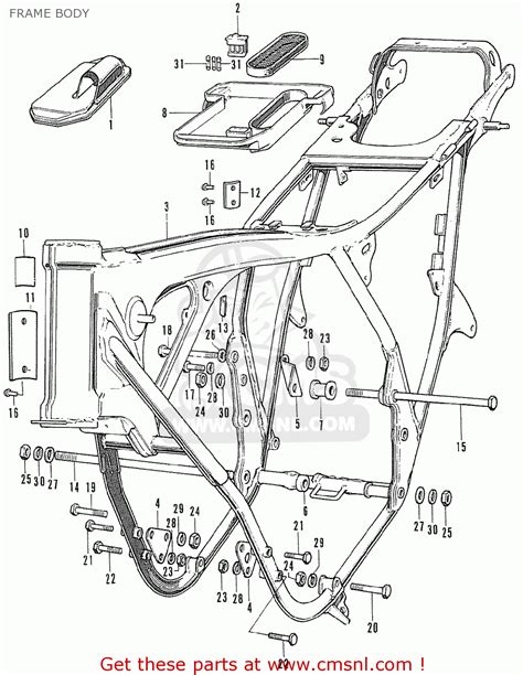 This circuit and wiring diagram. Honda Cb500 Four K1 (france) Frame Body - schematic partsfiche