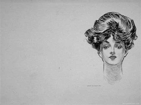 Portrait Of Gibson Girl From Drawings Including Weaker Sex The