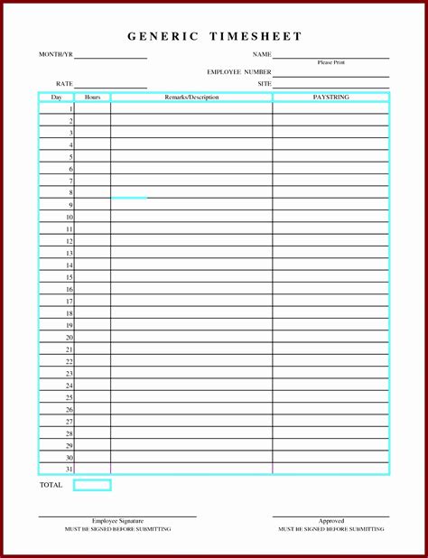 8 Semi Monthly Timesheet Template Excel Excel Templates Excel Templates