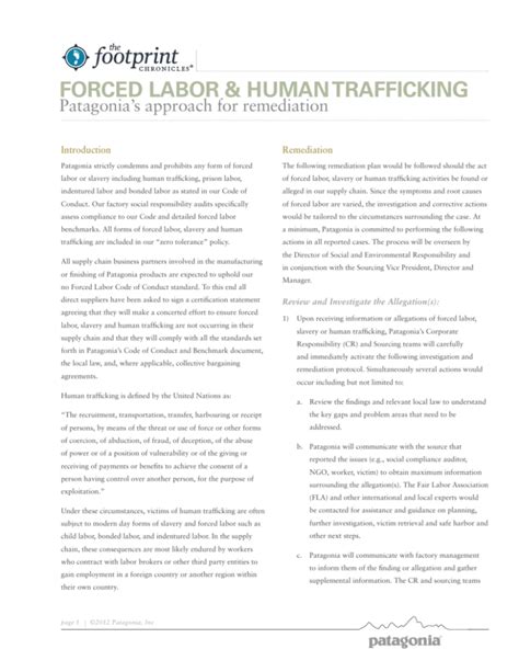 Forced Labor And Human Trafficking