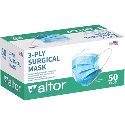 Altor Safety Surgical Disposable Face Mask Universal Pk 50 785ej0