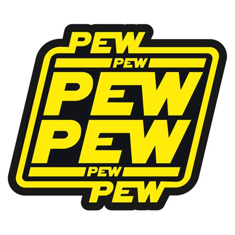 Star Wars Logo Pew Pew Pew Sticker Sticker Mania