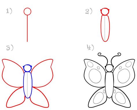 Как нарисовать бабочку 101 фото примера рисования бабочки карандашом