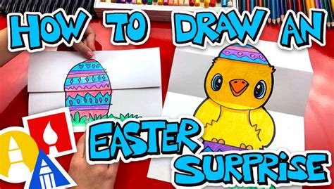 How To Draw An Easter Egg Folding Surprise Easy Drawings Dibujos