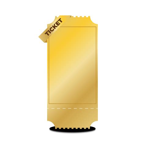 golden ticket template blank realistic 3d vector illustration 17647066