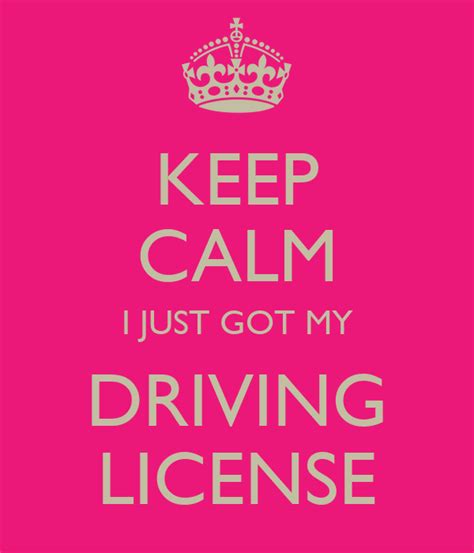 Keep Calm I Just Got My Driving License Poster Ghizlan Keep Calm O
