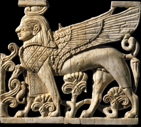 Ivory Plaque Depicting A Winged Sphinx Google Arts Culture