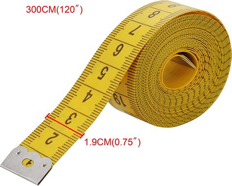 120 Inch 300 Cm Soft Tailor Tape Measure For Sewing Yellow