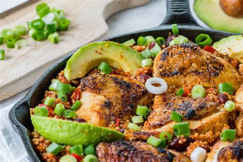 Popular green chilies to use in this dish are anaheim, hatch, or poblanos. Weeknight Skillet: Spicy Mexican Chicken + Quinoa for the ...