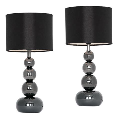 Then you need to know some of images for your best ideas to choose, whether the particular of the photo are decorative images. Pair of Modern Black Chrome Touch Bedside Table Light Lamps NEW | eBay