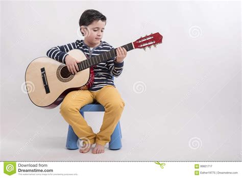 Boy Playing Guitar Stock Image Image Of Guitar Creative 99821717