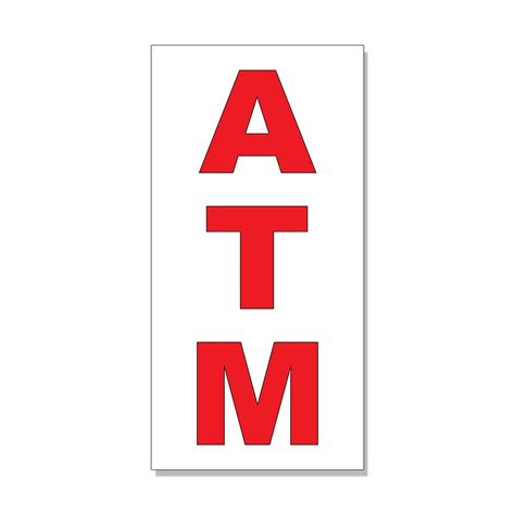 Demana Atm Red Decal Sticker Retail Store Sign 145 X 36 Inches