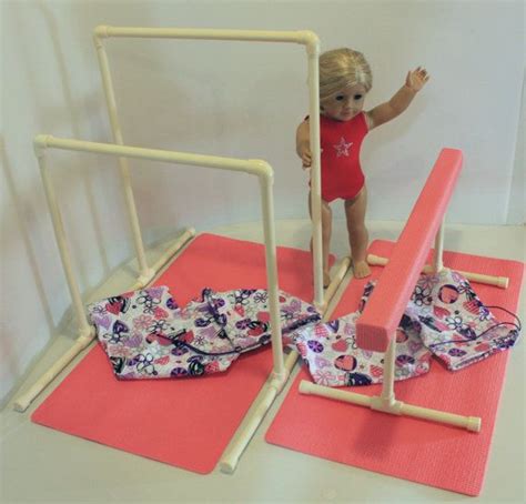 Balance Beam And Uneven Bars Gymnastics Set For American Girl Doll Or 18