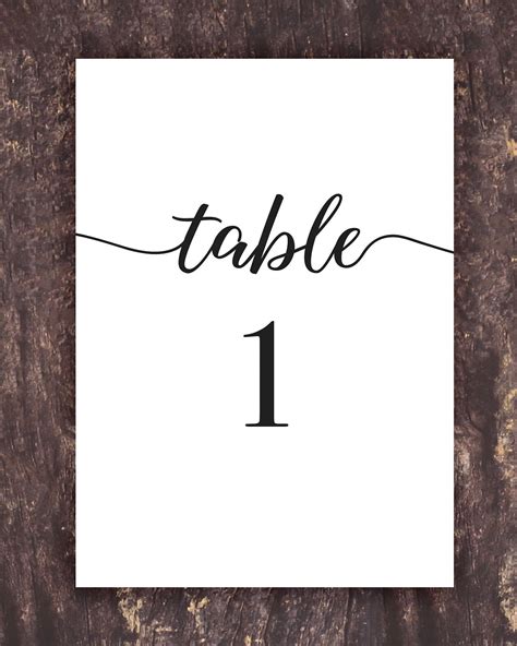 Table Numbers Printable Template For Wedding Numbers 1 30 Etsy Canada