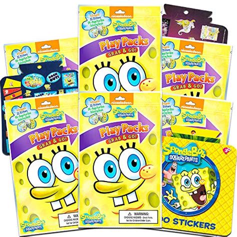 Nickelodeon Spongebob Squarepants Party Favors Pack ~ Bundle Of 6