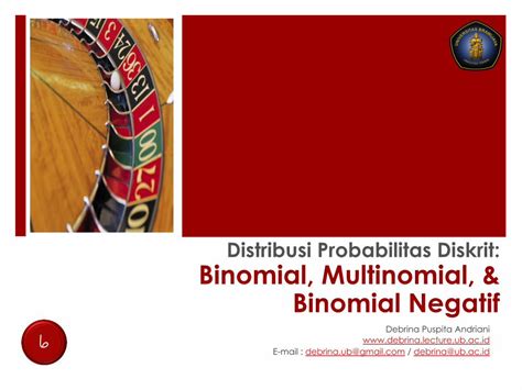 Pdf Distribusi Probabilitas Diskrit Binomial Multinomial Debrina Lecture Ub Ac Id Files