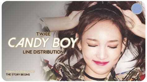 Twice 트와이스 Candy Boy Line Distribution With And Without Background