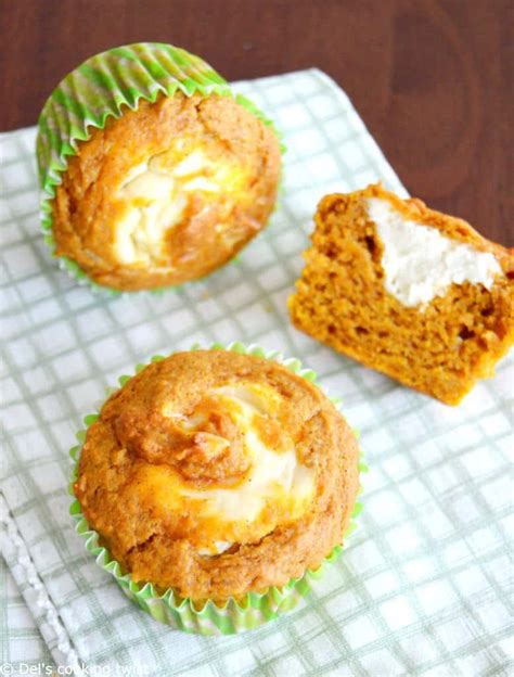 Pumpkin Cheesecake Muffins — Dels Cooking Twist