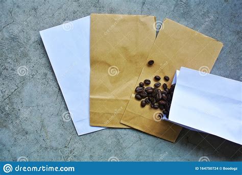 Paper Bagpaper Box Plastic Bag With Eco Natural Reusable Stock Photo