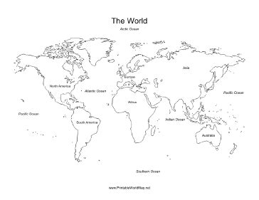 Printable world maps are a great addition to an elementary geography lesson. World map
