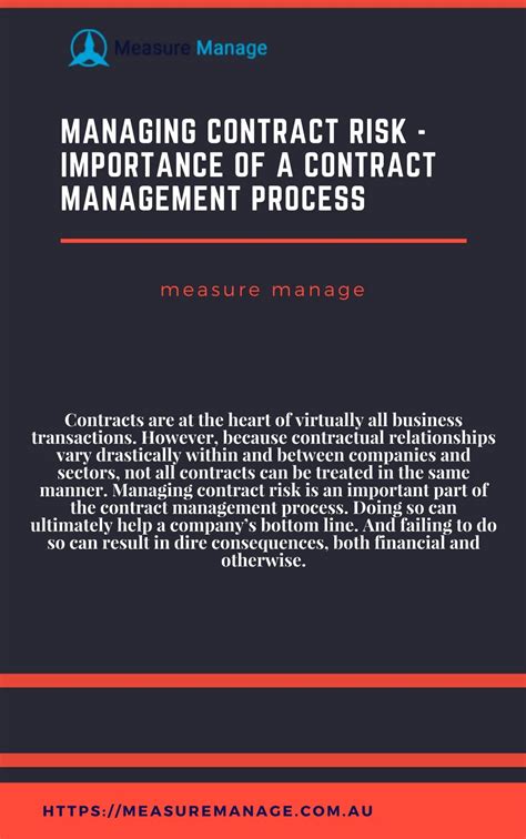 Ppt Managing Contract Risk Importance Of A Contract Management