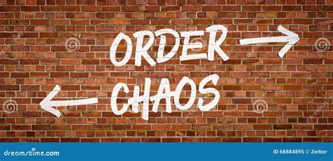 Order Or Chaos Stock Image Image Of Control Message 68884895