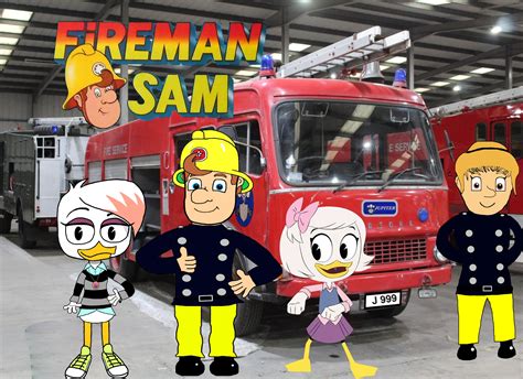 Fireman Sam And Penny With Webby And Lena V3 By Councillormoron On