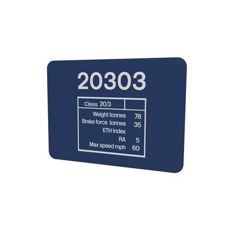 Replica Class 20 Loco Data Panel Metal Signs Gdmk Images