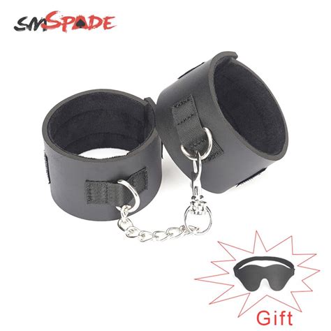 Smspade Black Sex Toys Cuffs Handcuffs Bondage Ankle Cuffs Bondage Slave Sex Toys For Couple