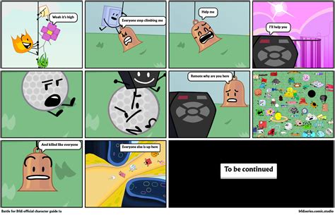 Battle For Bfdi Official Character Guide 1a Comic Studio