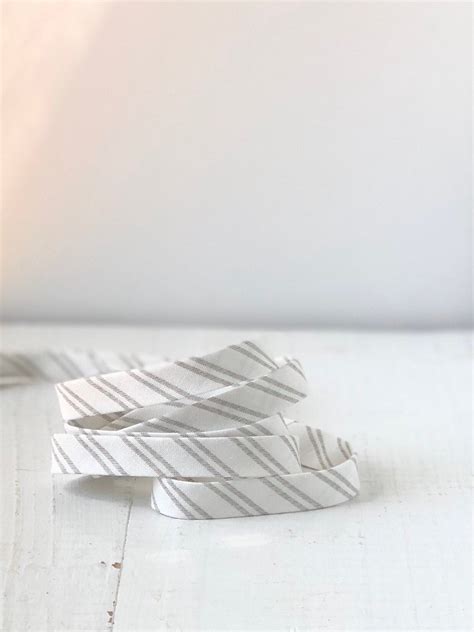 12 Double Fold Bias Tape Grey Stripe Etsy Bias Tape Grey Stripes