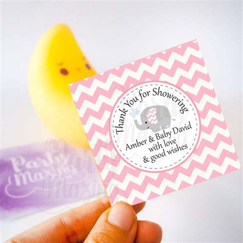 You'll find free baby shower printables such as baby shower invitations, bingo cards, thank you cards, printable games, word scrambles, checklists, decorations, and word search puzzles. Personalized Pink Elephant Tags | Printable Girl Baby ...
