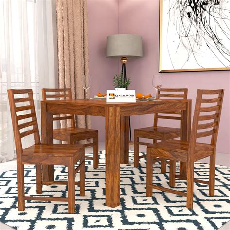 Kendalwood™ Furniture Sheesham Wood Dining Table Honey Finish