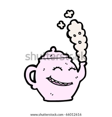 Happy Steaming Teapot Cartoon Stock Vector Illustration 66012616 : Shutterstock