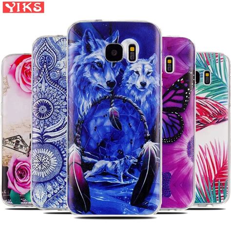 Silicone Tpu Case For Samsung Galaxy S7 Edge Case Cool Printing Wolf