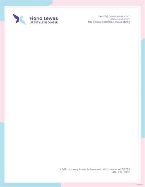 Personal Letterhead Examples Format Pdf Examples