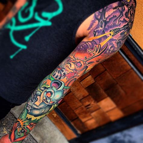Colorful Tattoo Sleeve Designs For Women