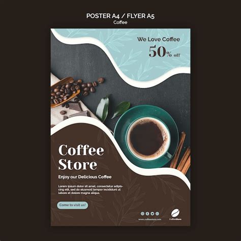Premium Psd Coffee Store Poster Template