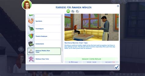 Waiter Career Part Time By Marducplays At Mod The Sims Sims 4 Updates