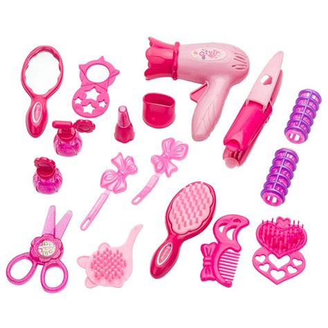 Little Girl Makeup Kit Pretend Play Hair Station With Case