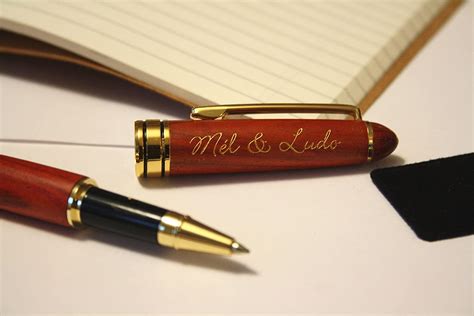 Custom Pen Personalized With Name Initials Pen Engraved Dark Red