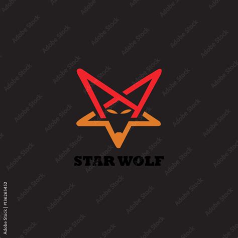 Vettoriale Stock Star Wolf Logo Design Adobe Stock
